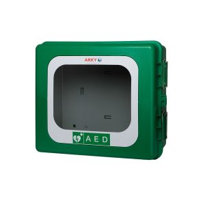 wandschrank-fuer-defibrillator-mit-alarm-gruen-fuer-den-aussenbereich-wasser-und-staubdicht